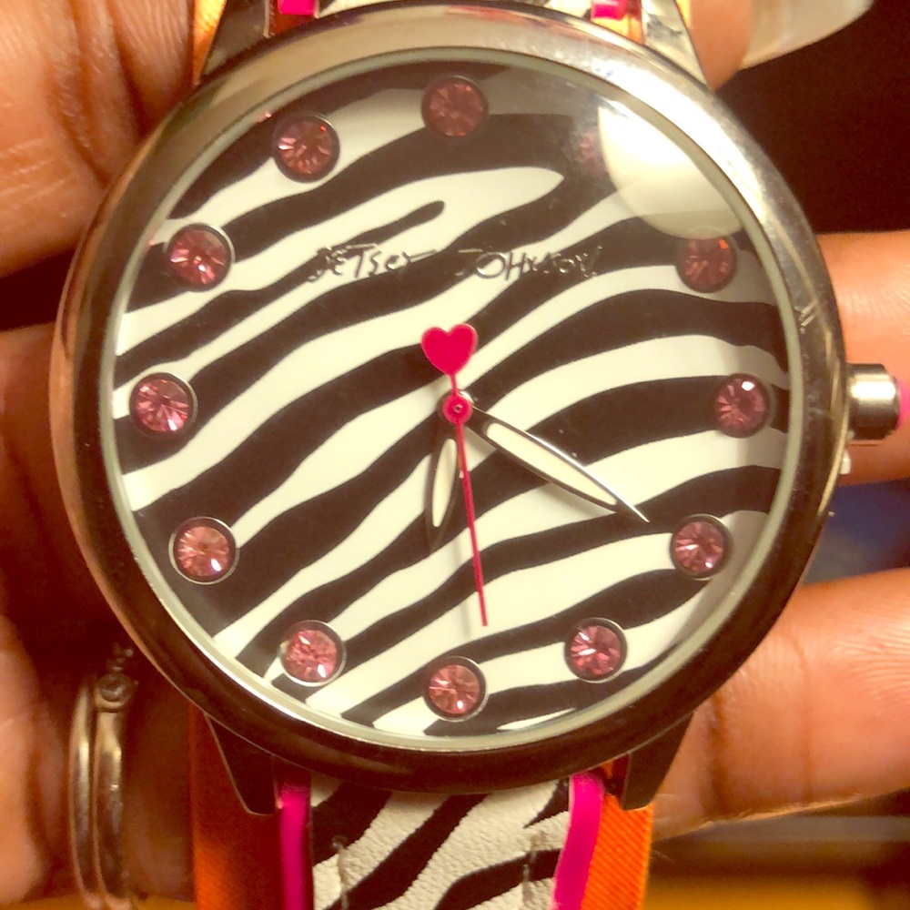 Betsey Johnson Zebra watch